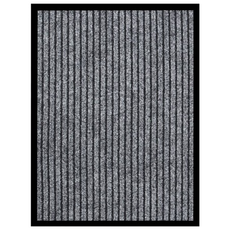 vidaXL Fußmatte Grau Gestreift 40x60 cm