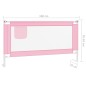 vidaXL Kleinkind-Bettschutzgitter Rosa 160x25 cm Stoff vidaXL Kleinkind-Bettschutzgitter Rosa 160x25 cm Stoff