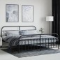 vidaXL Bettgestell mit Kopf- und Fußteil Metall Schwarz 193x203 cm vidaXL Bettgestell mit Kopf- und Fußteil Metall Schwarz 193x203 cm