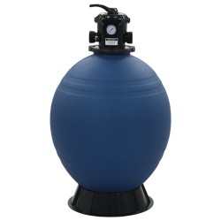 vidaXL Pool-Sandfilter mit 6-Wege-Ventil Filterkessel Blau 660 mm