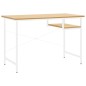 vidaXL Computertisch Weiß und Eiche Hell 105x55x72 cm MDF und Metall vidaXL Computertisch Weiß und Eiche Hell 105x55x72 cm MDF und Metall