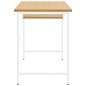 vidaXL Computertisch Weiß und Eiche Hell 105x55x72 cm MDF und Metall vidaXL Computertisch Weiß und Eiche Hell 105x55x72 cm MDF und Metall