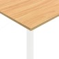 vidaXL Computertisch Weiß und Eiche Hell 105x55x72 cm MDF und Metall vidaXL Computertisch Weiß und Eiche Hell 105x55x72 cm MDF und Metall