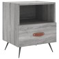 vidaXL Nachttisch Grau Sonoma 40x35x47,5 cm Holzwerkstoff vidaXL Nachttisch Grau Sonoma 40x35x47,5 cm Holzwerkstoff