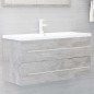vidaXL Waschbeckenunterschrank Betongrau 100x38,5x48 cm Holzwerkstoff vidaXL Waschbeckenunterschrank Betongrau 100x38,5x48 cm Holzwerkstoff