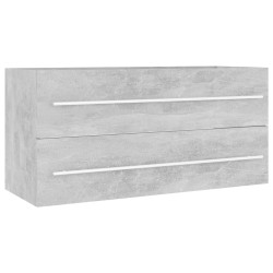 vidaXL Waschbeckenunterschrank Betongrau 100x38,5x48 cm Holzwerkstoff