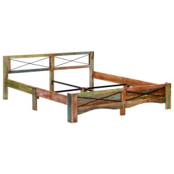 vidaXL Massivholzbett Altholz 180x200 cm 