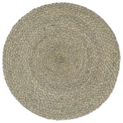 vidaXL Tischsets 6 Stk. Uni Grau 38 cm Rund Jute