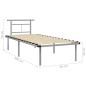 vidaXL Bettgestell Grau Metall 90x200 cm vidaXL Bettgestell Grau Metall 90x200 cm