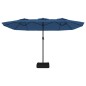 vidaXL Doppelsonnenschirm Azurblau 449x245 cm vidaXL Doppelsonnenschirm Azurblau 449x245 cm