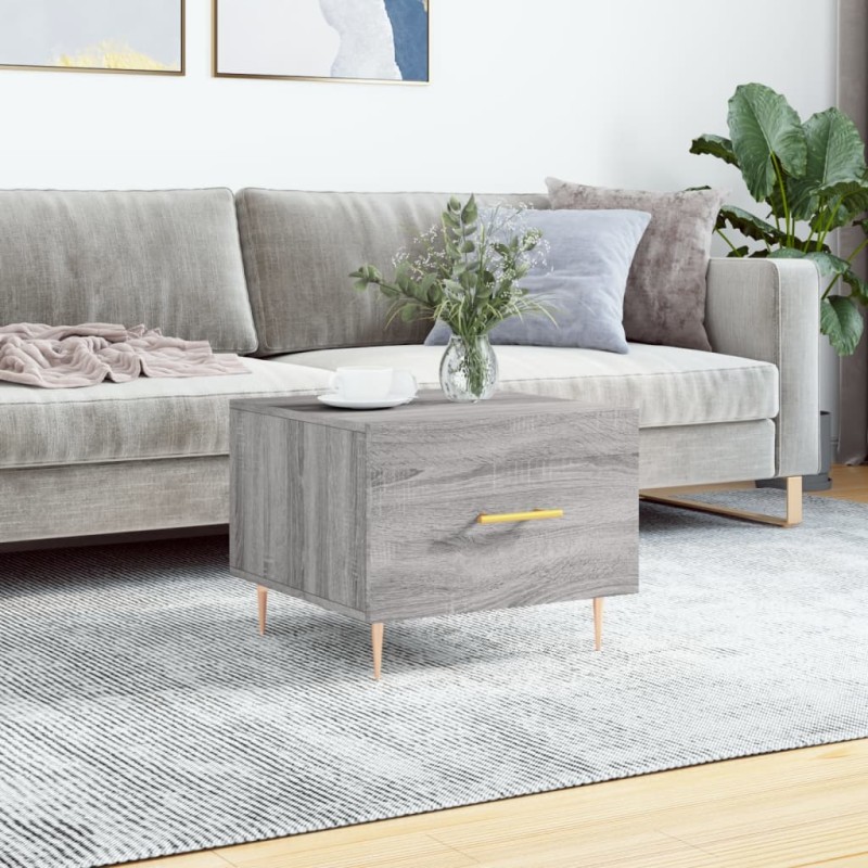 vidaXL Couchtisch Grau Sonoma 50x50x40 cm Holzwerkstoff vidaXL Couchtisch Grau Sonoma 50x50x40 cm Holzwerkstoff
