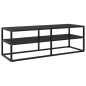 vidaXL TV-Schrank Schwarz mit Schwarzem Hartglas 120x40x40 cm vidaXL TV-Schrank Schwarz mit Schwarzem Hartglas 120x40x40 cm