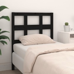 vidaXL Kopfteil Schwarz 80,5x4x100 cm Massivholz Kiefer