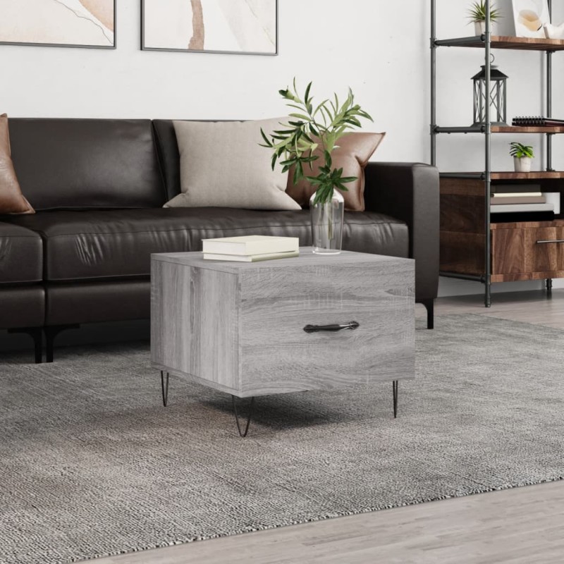 vidaXL Couchtisch Grau Sonoma 50x50x40 cm Holzwerkstoff vidaXL Couchtisch Grau Sonoma 50x50x40 cm Holzwerkstoff
