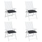 Stuhlkissen 4 Stk. Schwarz 50x50x7 cm Oxford-Gewebe Stuhlkissen 4 Stk. Schwarz 50x50x7 cm Oxford-Gewebe
