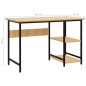vidaXL Computertisch Schwarz und Eiche Hell 105x55x72 cm MDF und Metall vidaXL Computertisch Schwarz und Eiche Hell 105x55x72 cm MDF und Metall