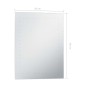 vidaXL Badezimmer-Wandspiegel mit LEDs 50x60 cm vidaXL Badezimmer-Wandspiegel mit LEDs 50x60 cm