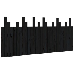 vidaXL Wand-Kopfteil Schwarz 185x3x80 cm Massivholz Kiefer