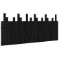 vidaXL Wand-Kopfteil Schwarz 185x3x80 cm Massivholz Kiefer