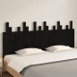 vidaXL Wand-Kopfteil Schwarz 185x3x80 cm Massivholz Kiefer