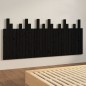 vidaXL Wand-Kopfteil Schwarz 185x3x80 cm Massivholz Kiefer