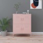 vidaXL Lagerschrank Rosa 80x35x101,5 cm Stahl vidaXL Lagerschrank Rosa 80x35x101,5 cm Stahl