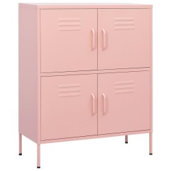 vidaXL Lagerschrank Rosa 80x35x101,5 cm Stahl    