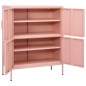 vidaXL Lagerschrank Rosa 80x35x101,5 cm Stahl vidaXL Lagerschrank Rosa 80x35x101,5 cm Stahl