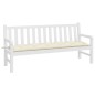 Gartenbank-Auflage Cremeweiß 180x50x7 cm Oxford-Gewebe Gartenbank-Auflage Cremeweiß 180x50x7 cm Oxford-Gewebe