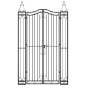 vidaXL Gartentor Schwarz 121x8x200 cm Schmiedeeisen vidaXL Gartentor Schwarz 121x8x200 cm Schmiedeeisen