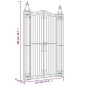 vidaXL Gartentor Schwarz 121x8x200 cm Schmiedeeisen vidaXL Gartentor Schwarz 121x8x200 cm Schmiedeeisen