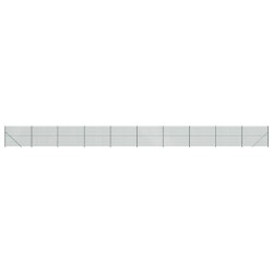 vidaXL Maschendrahtzaun mit Bodenflansch Grün 2,2x25 m