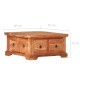vidaXL Couchtisch 66 x 70 x 35 cm Massivholz Akazie vidaXL Couchtisch 66 x 70 x 35 cm Massivholz Akazie