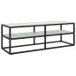 vidaXL TV-Schrank Schwarz mit Weißer Marmor-Optik Glas 120x40x40 cm vidaXL TV-Schrank Schwarz mit Weißer Marmor-Optik Glas 120x40x40 cm