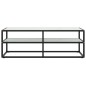 vidaXL TV-Schrank Schwarz mit Weißer Marmor-Optik Glas 120x40x40 cm vidaXL TV-Schrank Schwarz mit Weißer Marmor-Optik Glas 120x40x40 cm