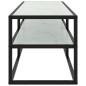vidaXL TV-Schrank Schwarz mit Weißer Marmor-Optik Glas 120x40x40 cm vidaXL TV-Schrank Schwarz mit Weißer Marmor-Optik Glas 120x40x40 cm