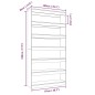 vidaXL Bücherregal/Raumteiler Betongrau 100×30×198 cm Holzwerkstoff vidaXL Bücherregal/Raumteiler Betongrau 100×30×198 cm Holzwerkstoff
