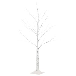 vidaXL LED-Birke Warmweiß 48 LEDs 120 cm