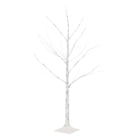 vidaXL LED-Birke Warmweiß 48 LEDs 120 cm