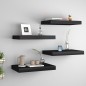vidaXL Schwebende Wandregale 4 Stk. Schwarz 40x23x3,8cm MDF vidaXL Schwebende Wandregale 4 Stk. Schwarz 40x23x3,8cm MDF