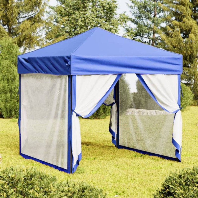 vidaXL Partyzelt Faltbar mit Seitenwänden Blau 2x2 m vidaXL Partyzelt Faltbar mit Seitenwänden Blau 2x2 m