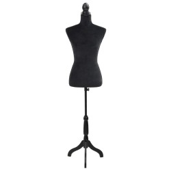 Damenbüste Schneiderpuppe Büste Torso Angezogen Mannequin Schwarz 