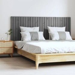 vidaXL Wand-Kopfteil Grau 166x3x60 cm Massivholz Kiefer