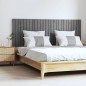 vidaXL Wand-Kopfteil Grau 166x3x60 cm Massivholz Kiefer