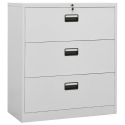 vidaXL Aktenschrank Hellgrau 90x46x103 cm Stahl