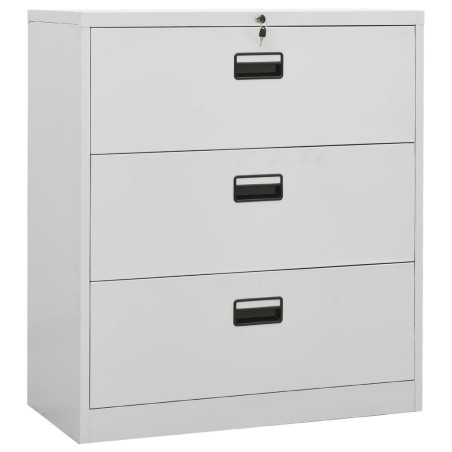 vidaXL Aktenschrank Hellgrau 90x46x103 cm Stahl