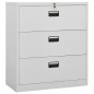 vidaXL Aktenschrank Hellgrau 90x46x103 cm Stahl vidaXL Aktenschrank Hellgrau 90x46x103 cm Stahl