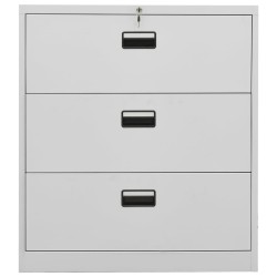 vidaXL Aktenschrank Hellgrau 90x46x103 cm Stahl