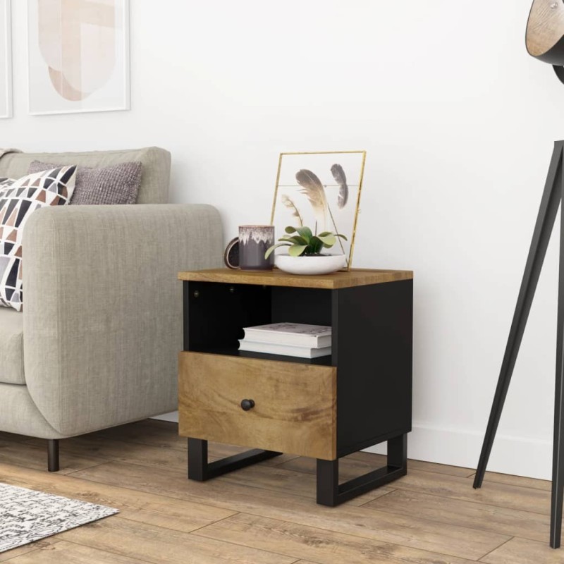 vidaXL Nachttisch Massivholz Mango & Holzwerkstoff vidaXL Nachttisch Massivholz Mango & Holzwerkstoff
