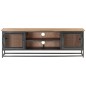 vidaXL TV-Schrank Grau 120x30x40 cm Massivholz Akazie und Stahl vidaXL TV-Schrank Grau 120x30x40 cm Massivholz Akazie und Stahl